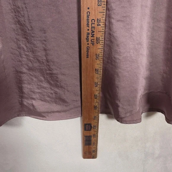 Maurices Button Down Shirt Womens 2X Mauve Satin Minimalist Office Professional - Picture 5 of 14